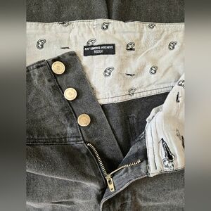 Rare RAF SIMONS Archive Redux Size 34  Black Wide-Leg Jeans